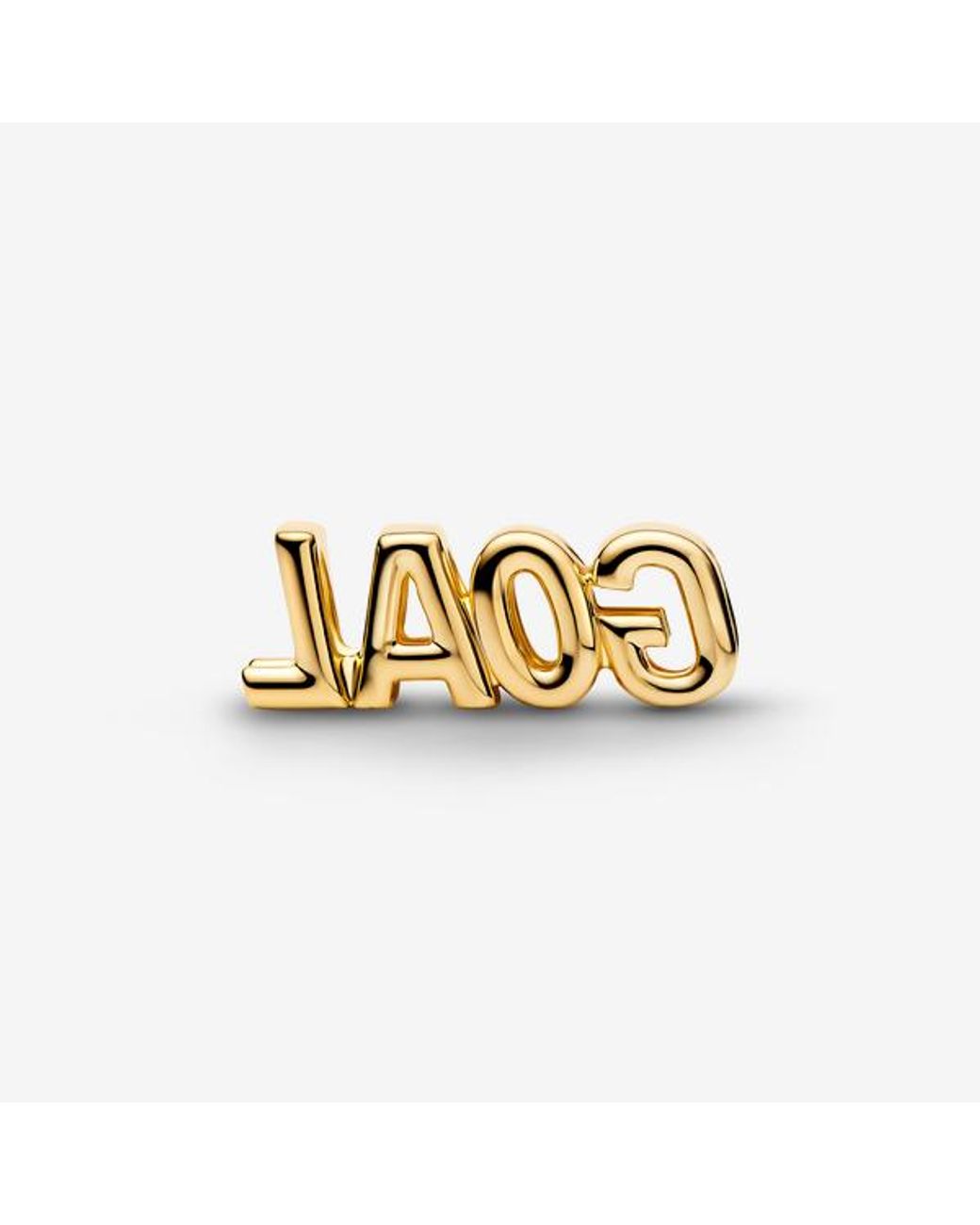 Pandora Metallic Goal Script Charm