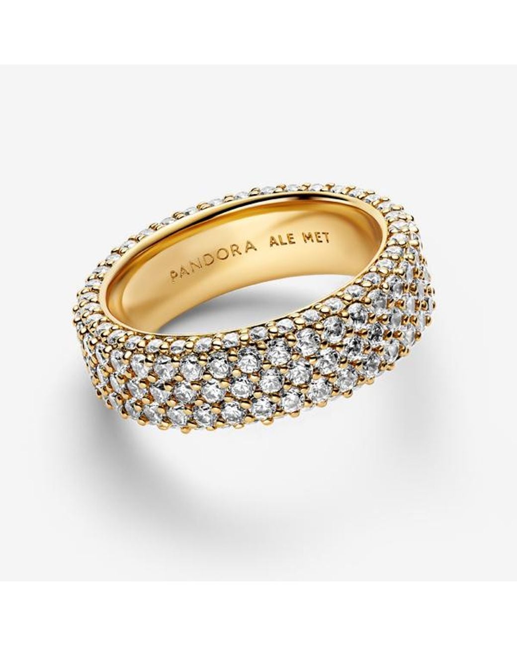 Pandora Metallic Timeless Pavé Triple-row Ring