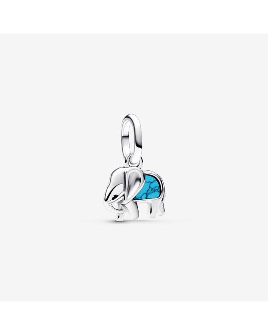 Pandora Blue Coloured Elephant Mini Dangle Charm