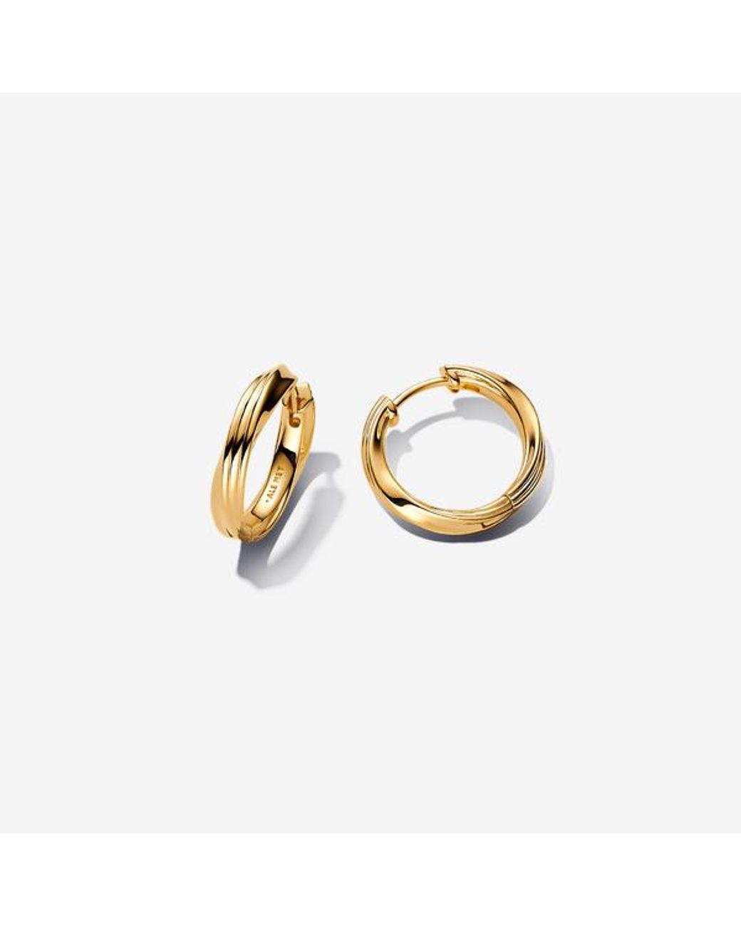 Pandora Metallic Twisted Hoop Earrings