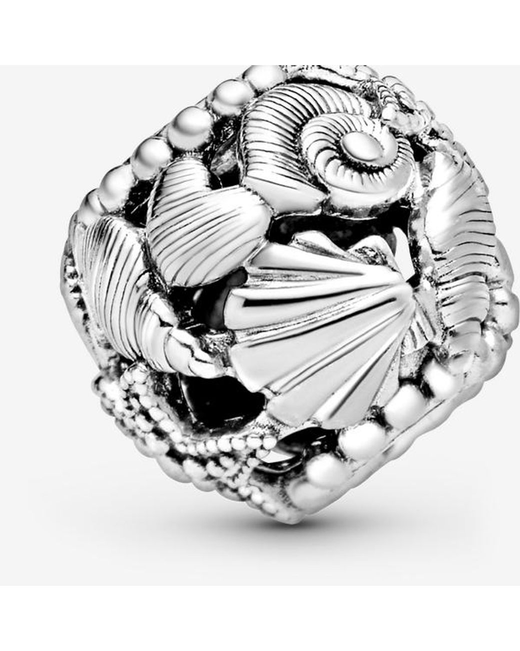 Pandora White Openwork Starfish, Shells & Hearts Charm