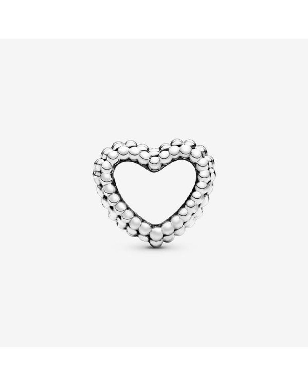 Pandora Metallic Beaded Open Heart Charm