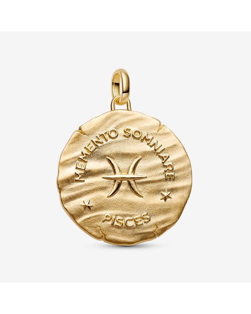 Pandora Metallic Pisces Zodiac Oversized Medallion Charm