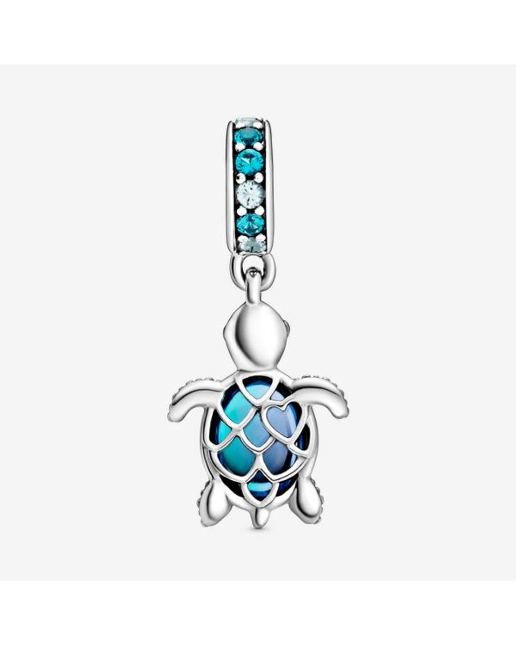 Pandora Blue Murano Glass Sea Turtle Dangle Charm