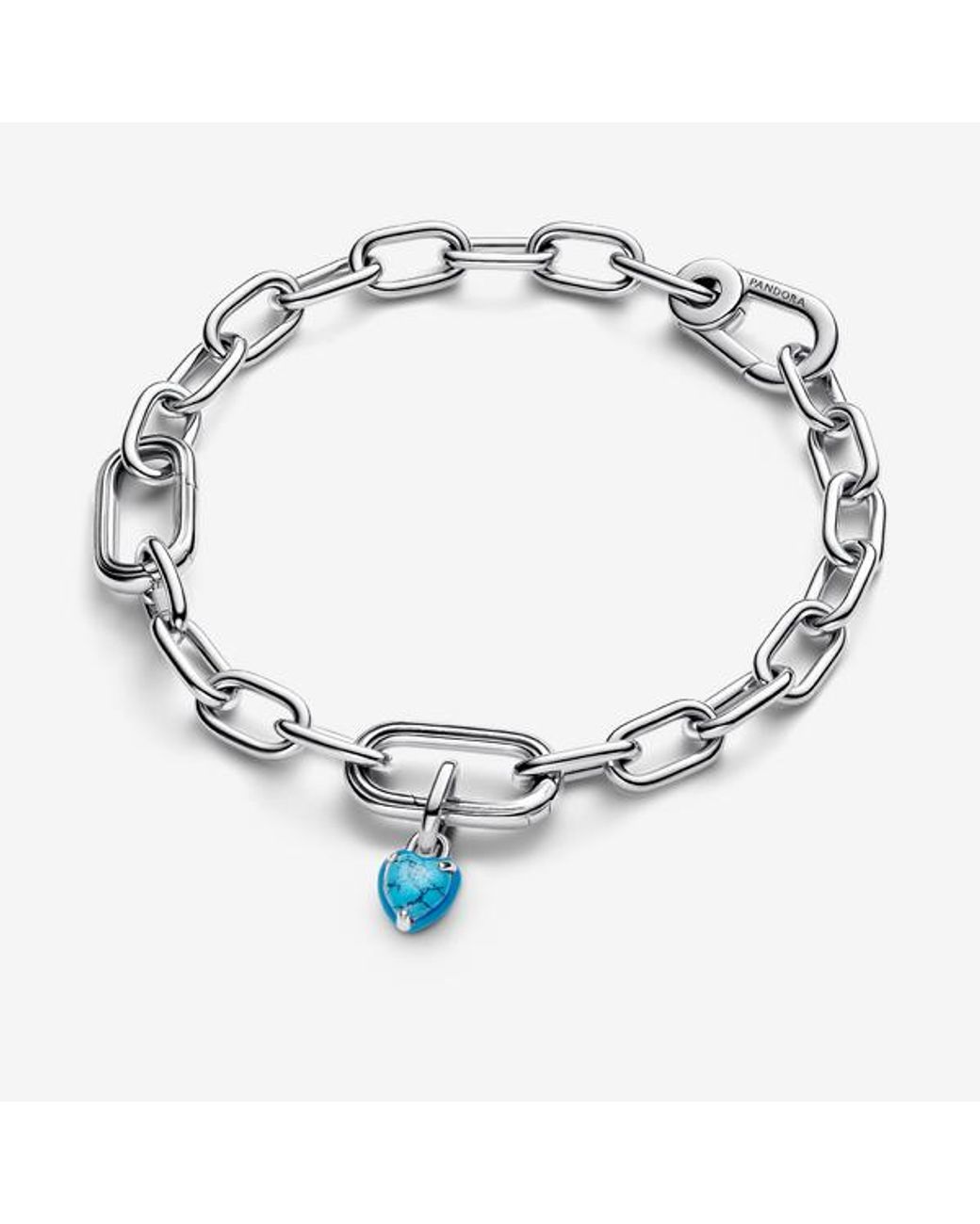 Pandora Blue Coloured Heart Mini Dangle Charm