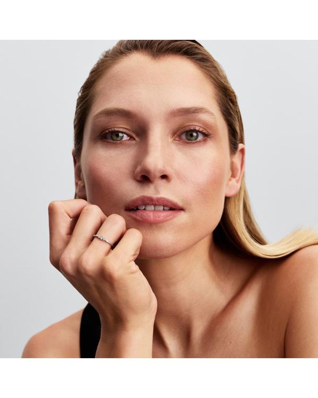 Pandora White Era Lab-Grown Diamond Triple Stone Ring