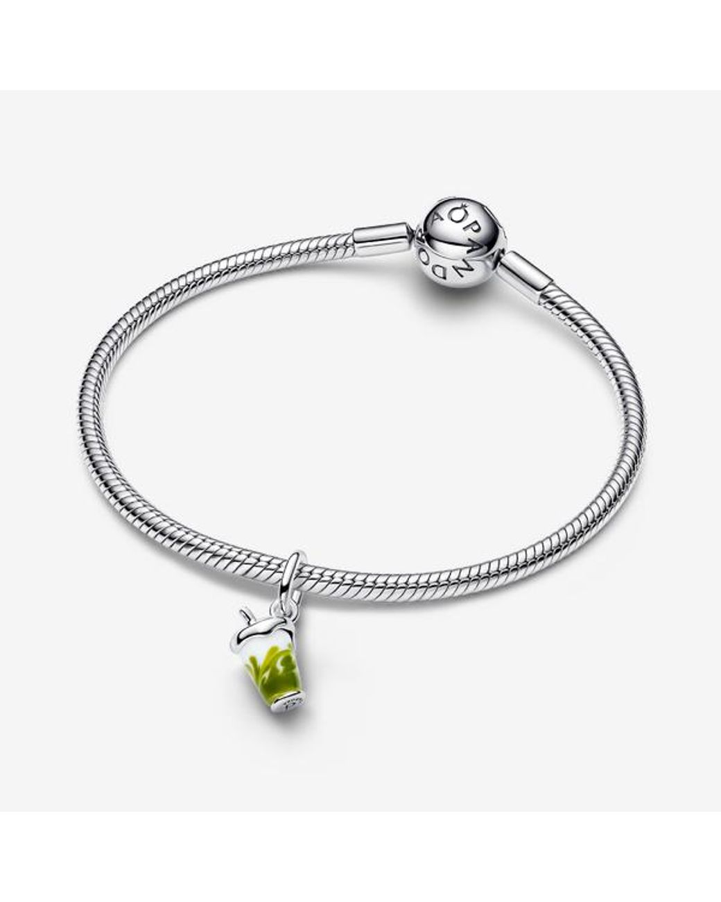 Pandora Green Iced Matcha Latte Murano Glass Dangle Charm
