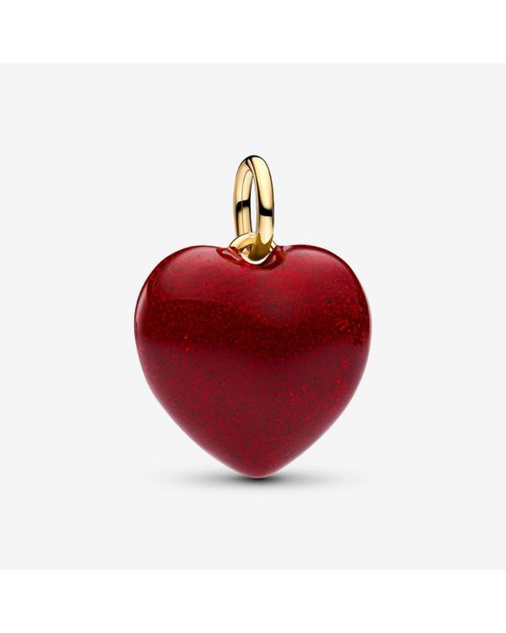 Pandora Red Puffy Heart Dangle Charm