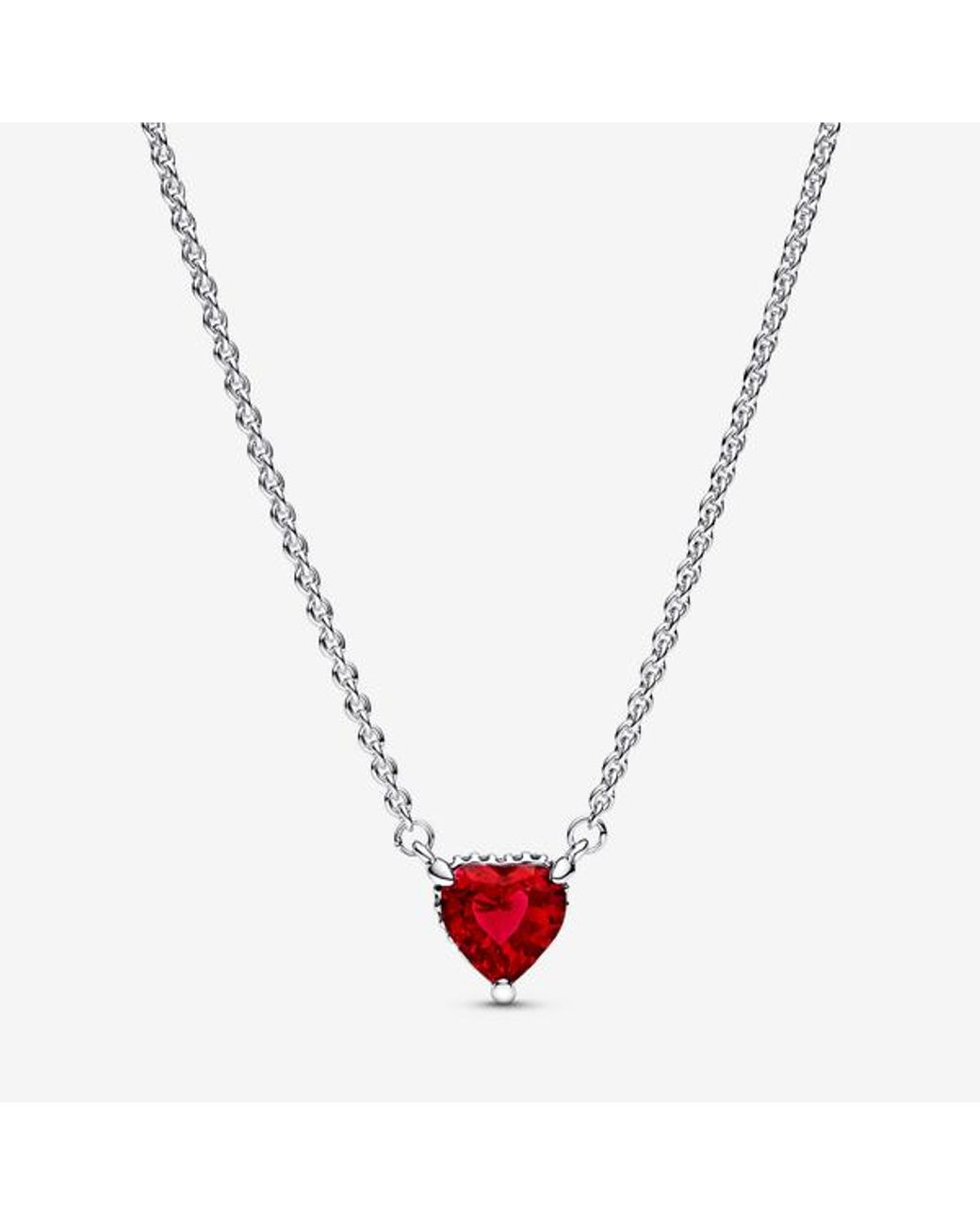 Pandora Metallic Necklace Timeless 392542c01-45 Red Heart