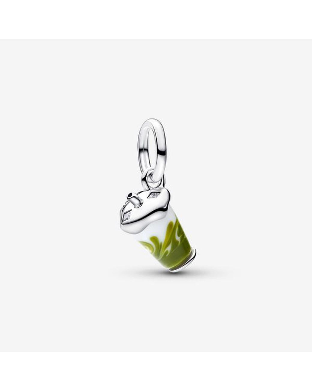 Pandora Green Iced Matcha Latte Murano Glass Dangle Charm