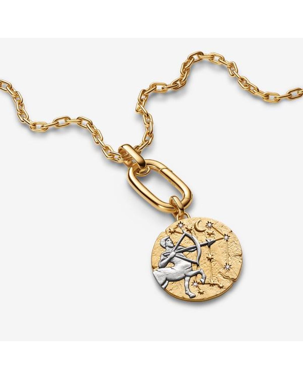 Pandora Metallic Sagittarius Zodiac Oversized Medallion Charm
