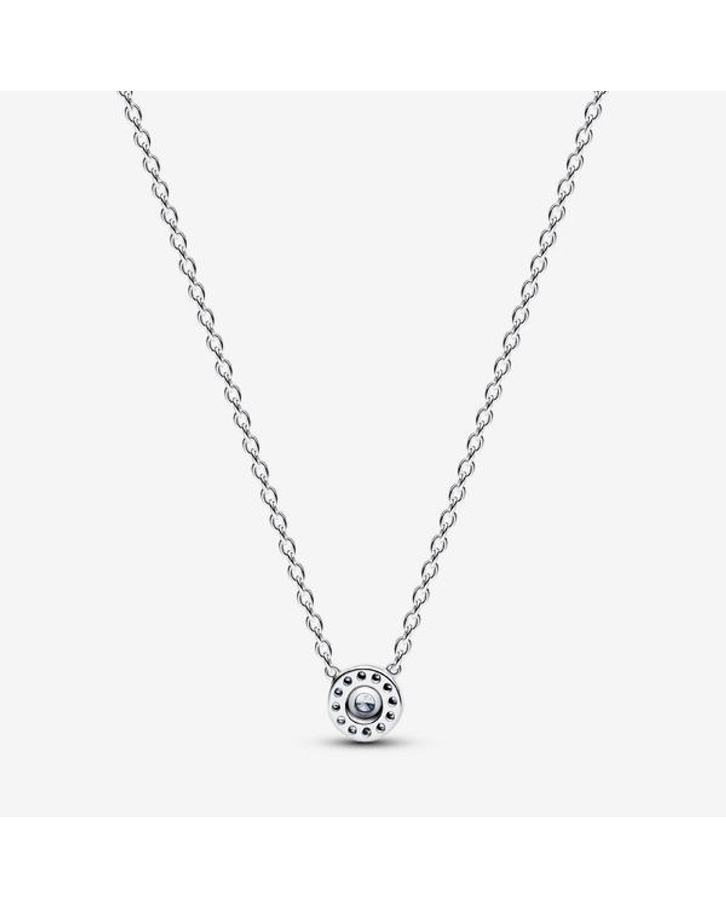 Pandora Metallic Round Pavé Halo Collier Necklace