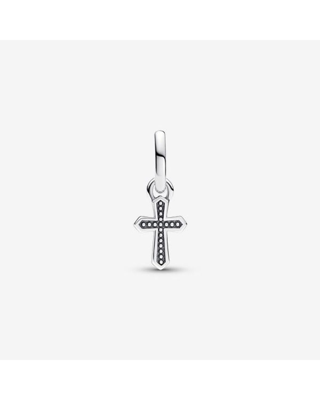 Pandora Metallic Me Sparkling Cross Mini Dangle Charm