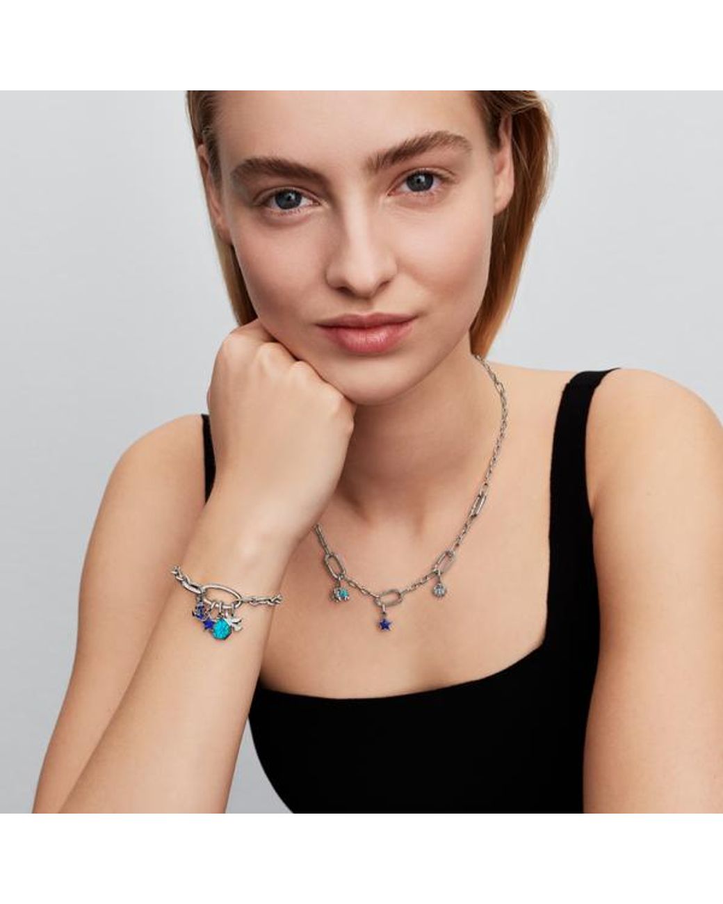 Pandora Blue Anchor Mini Dangle Charm