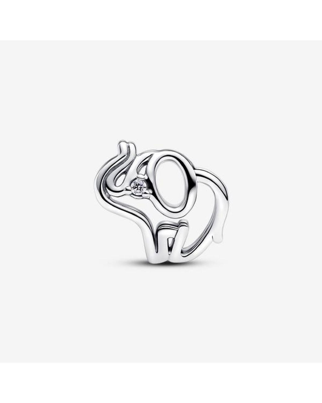 Pandora White Openwork Elephant Charm