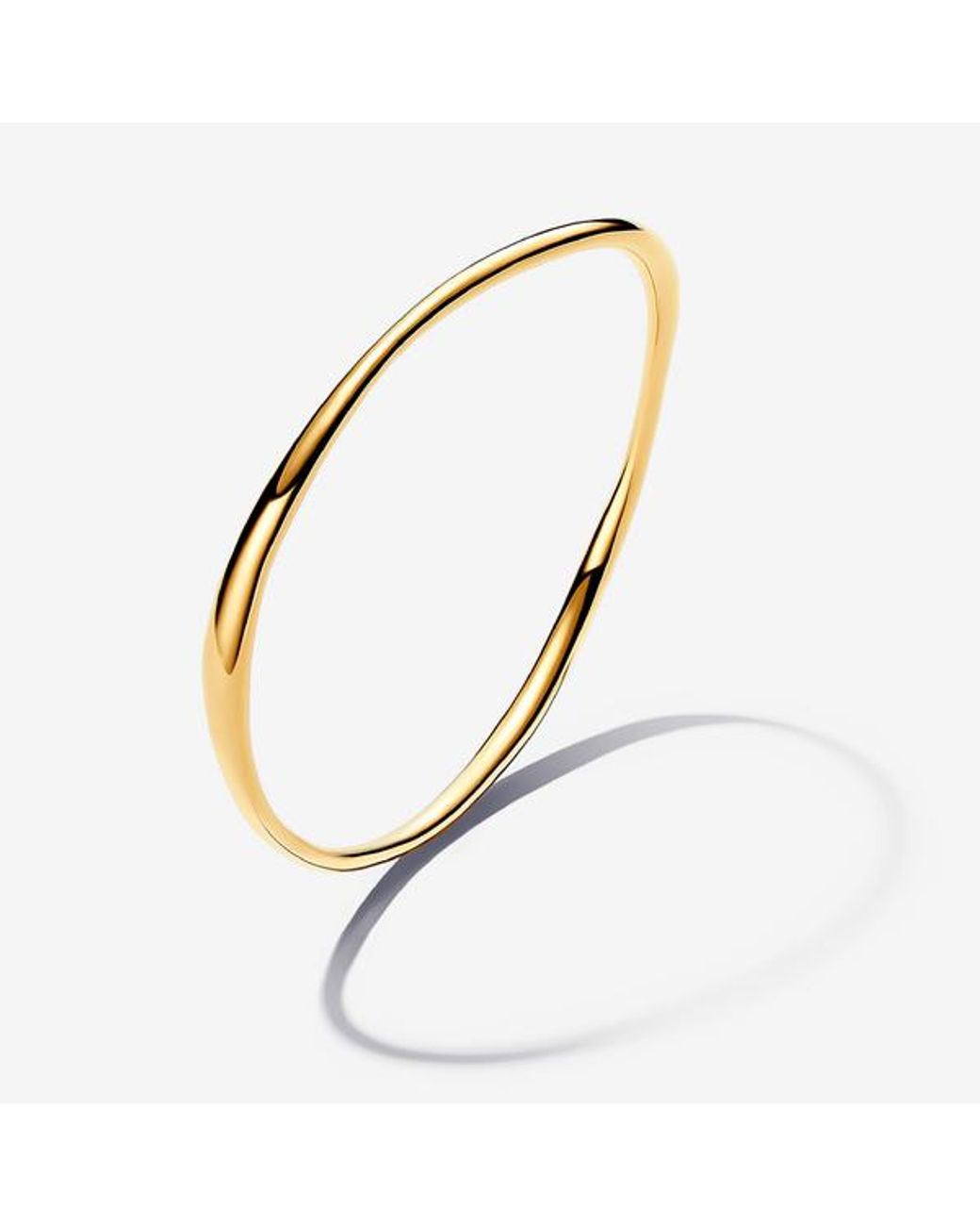 Pandora White Organically Shaped Bangle
