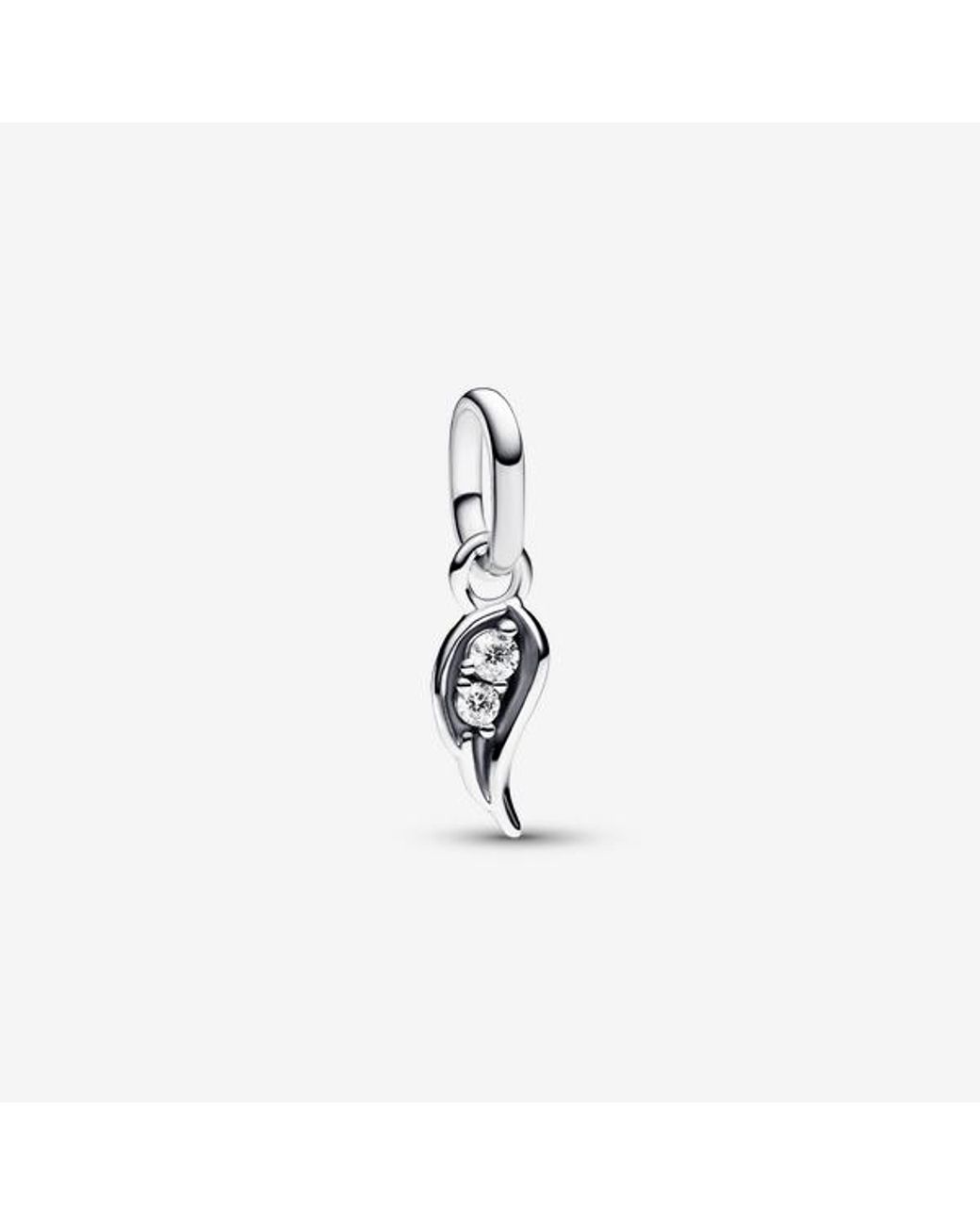 Pandora Metallic Me Sparkling Angel Wing Mini Dangle Charm