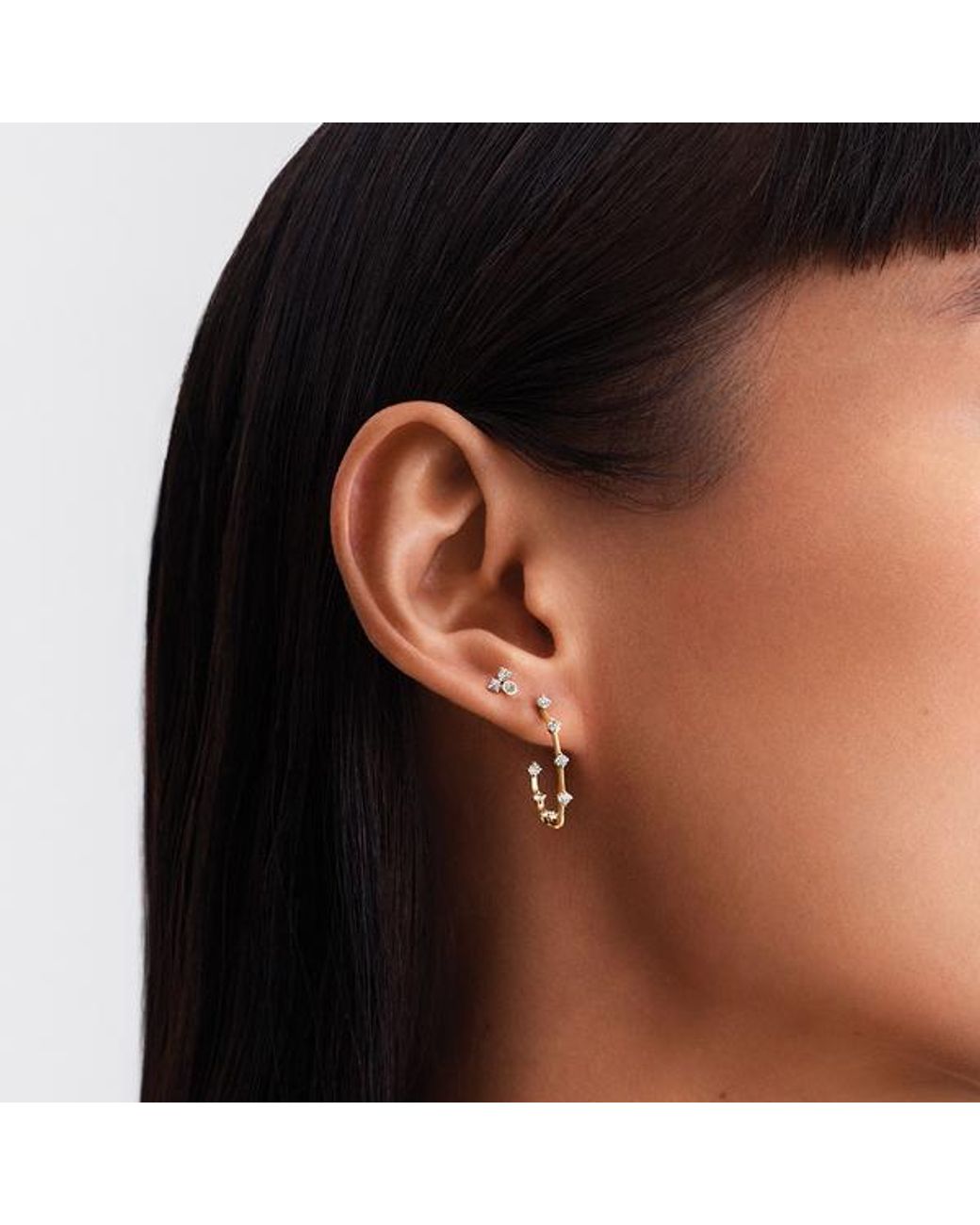 Pandora Metallic Era Lab-Grown Diamond Cluster Stud Earrings