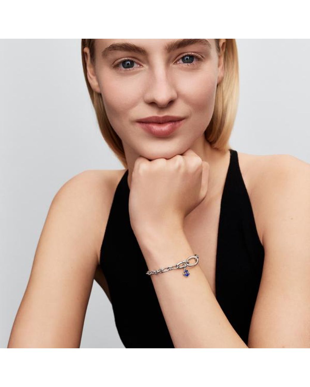 Pandora Blue Anchor Mini Dangle Charm