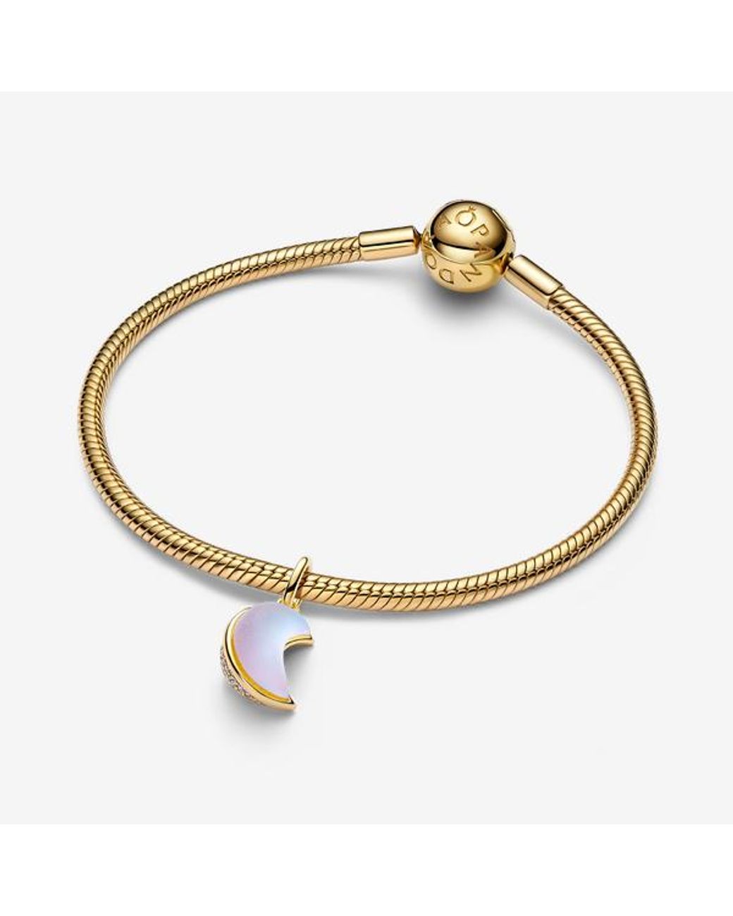 Pandora Blue Sparkling Crescent Moon Dangle Charm