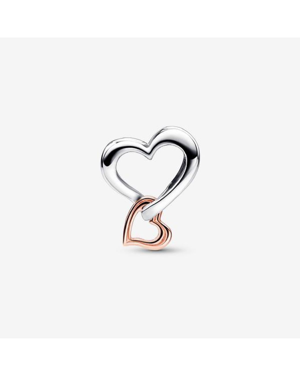 Pandora Metallic Two-Tone Openwork Infinity Heart Charm