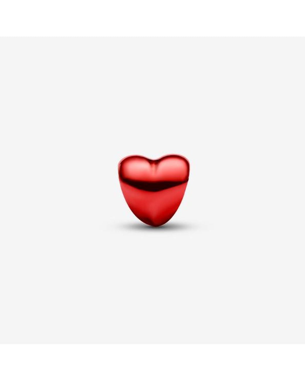 Pandora Red Metallic Heart Mini Charm