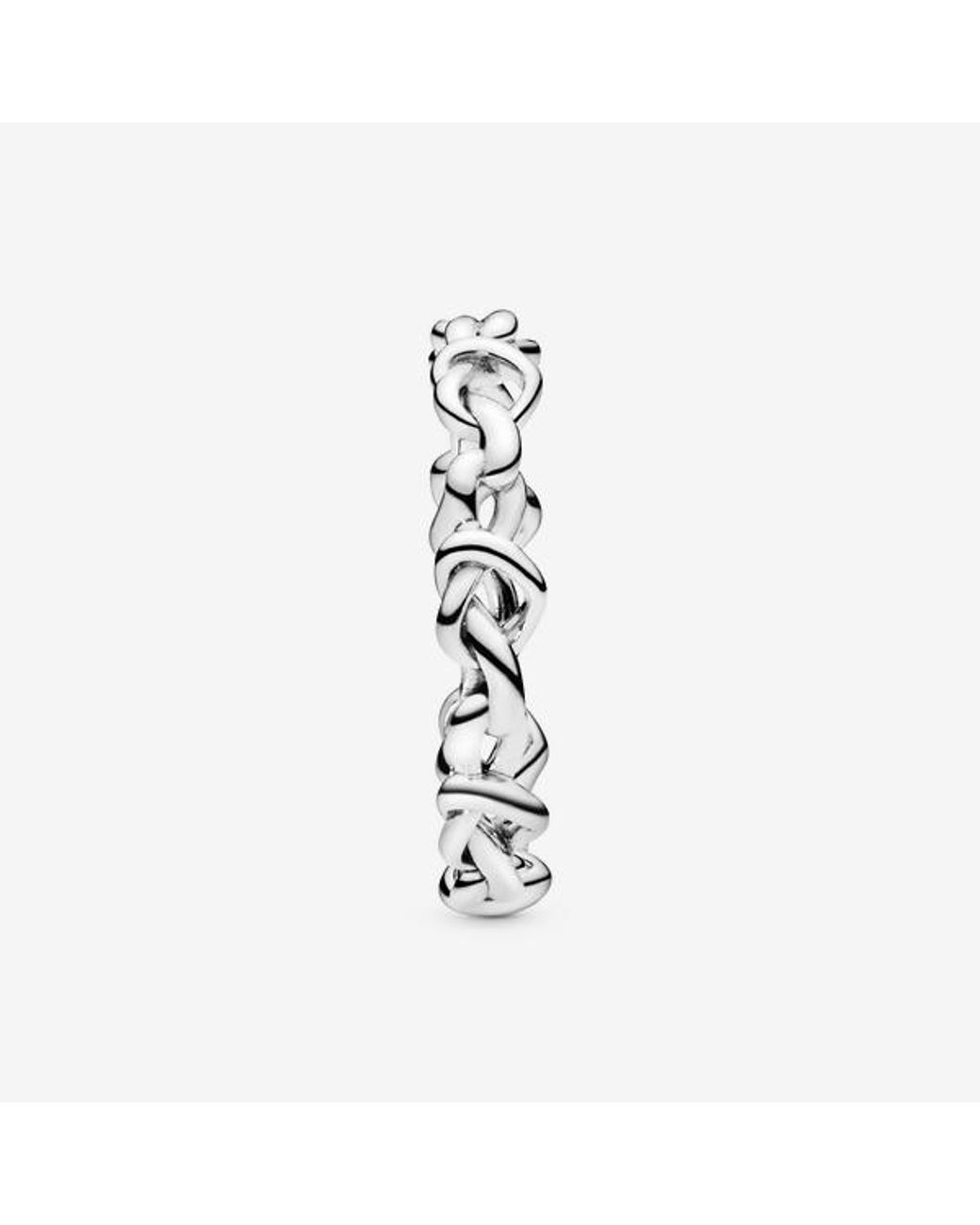 Pandora White Knotted Hearts Ring