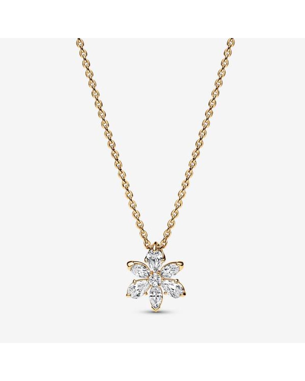 Pandora Metallic Sparkling Herbarium Cluster Pendant Necklace