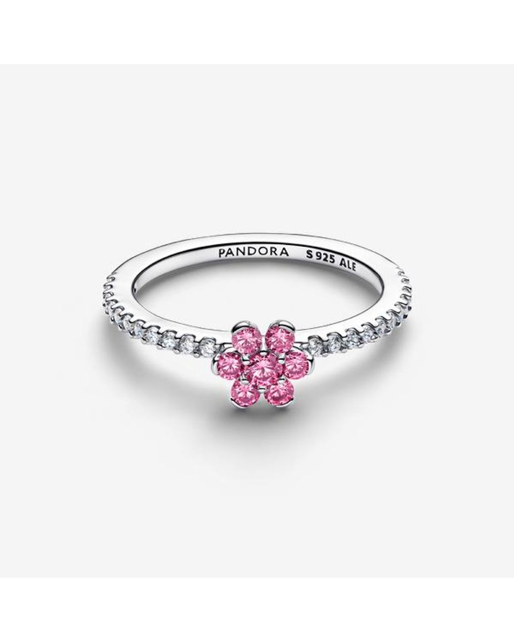 Pandora Pink Sparkling Flower Ring
