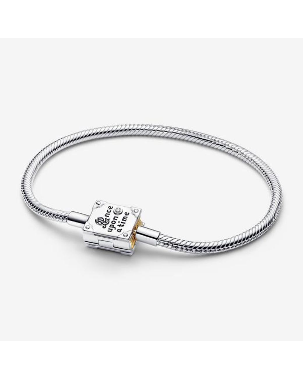 Pandora Metallic Disney Princess Storybook Lab-Grown Diamond Snake Chain Bracelet