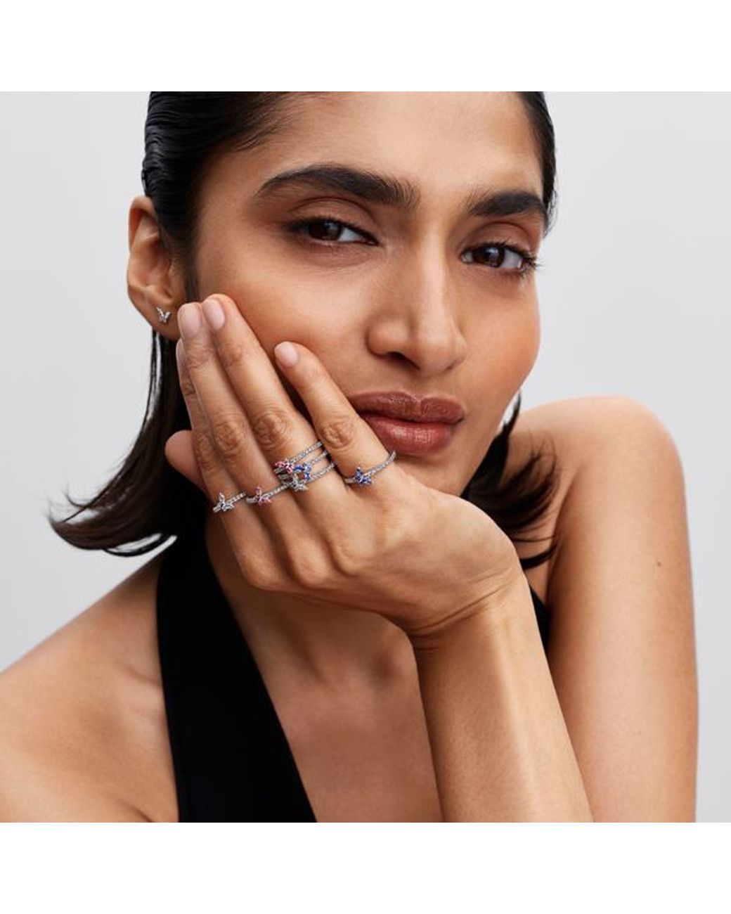 Pandora Metallic Sparkling Butterfly Ring