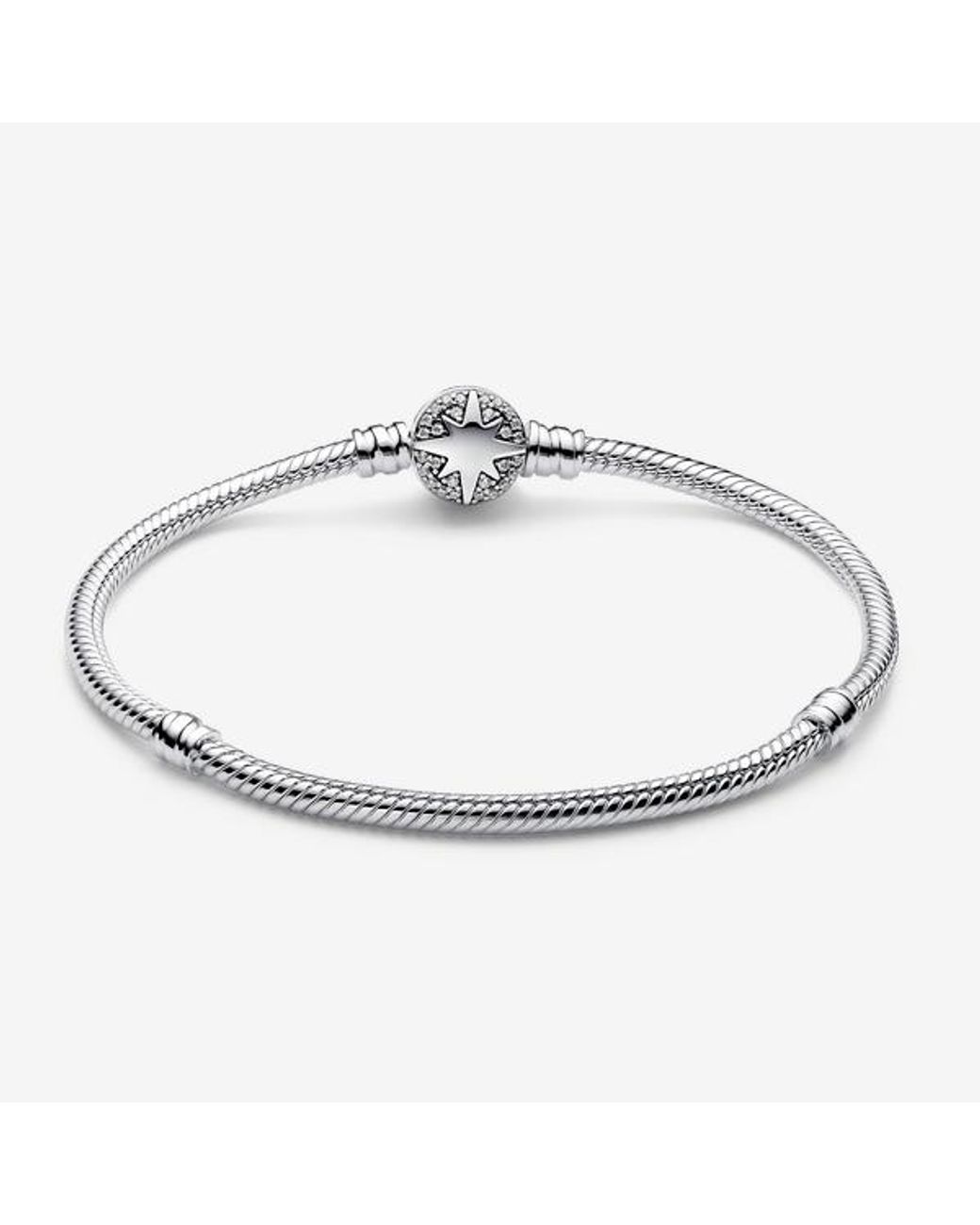 Pandora Metallic North Star Clasp Snake Chain Bracelet