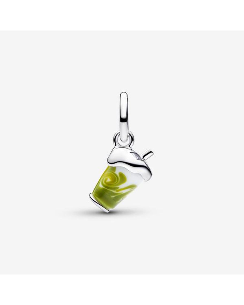 Pandora Green Iced Matcha Latte Murano Glass Dangle Charm
