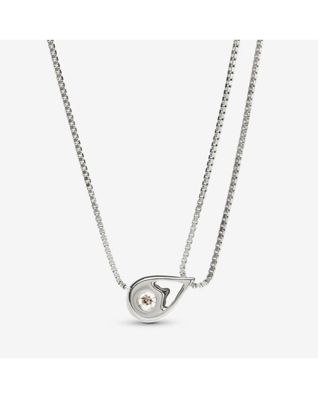 Pandora Metallic Infinite 14K Lab-Grown Diamond Double Chain Collier Necklace