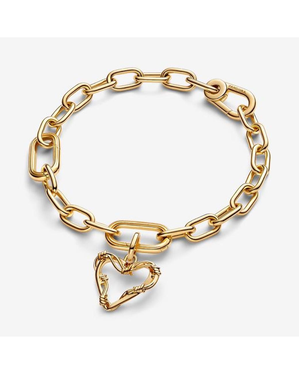 Pandora Metallic Wire Heart Dangle Charm