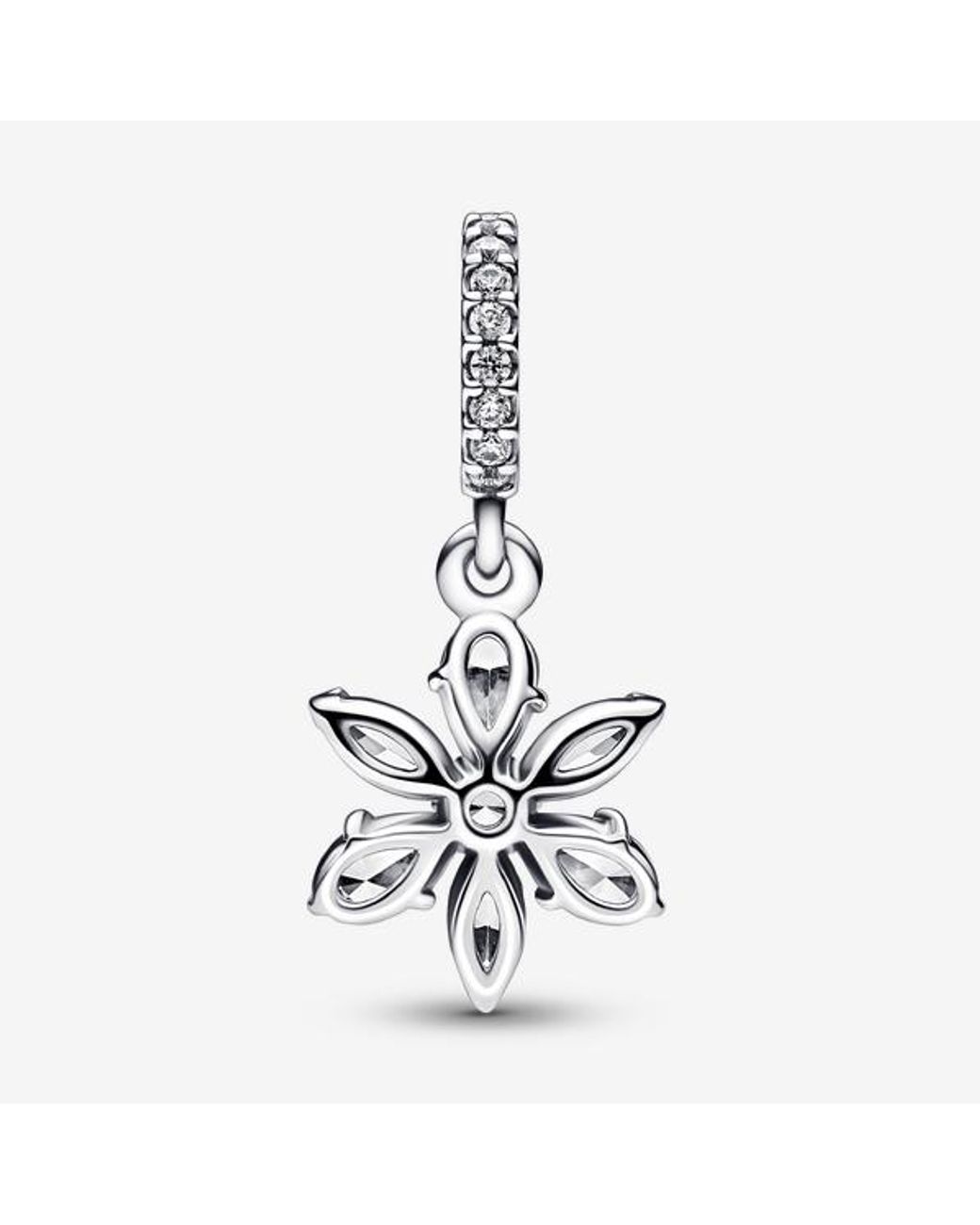 Pandora White Sparkling Herbarium Cluster Dangle Charm