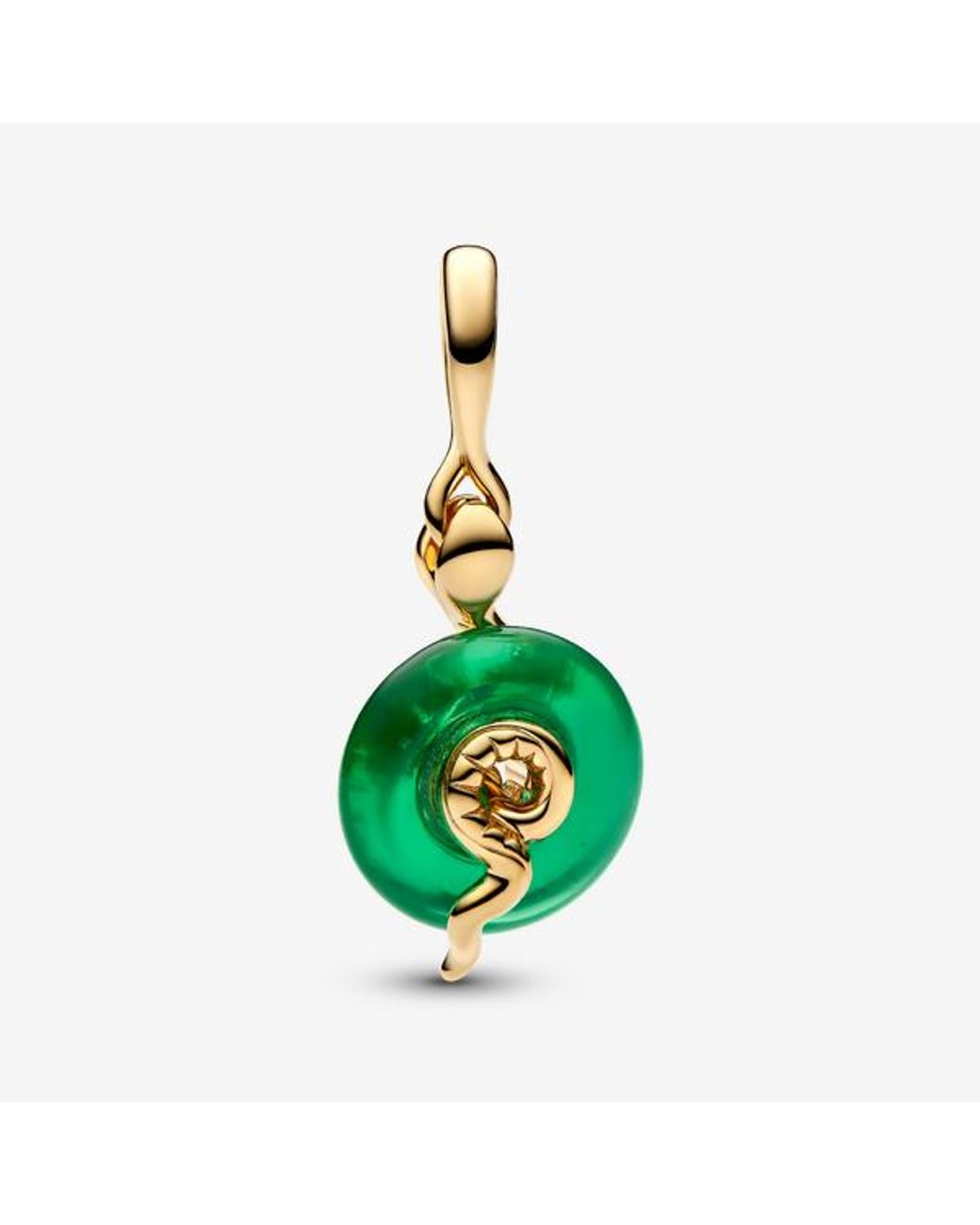 Pandora Green Snake Murano Glass Dangle Charm