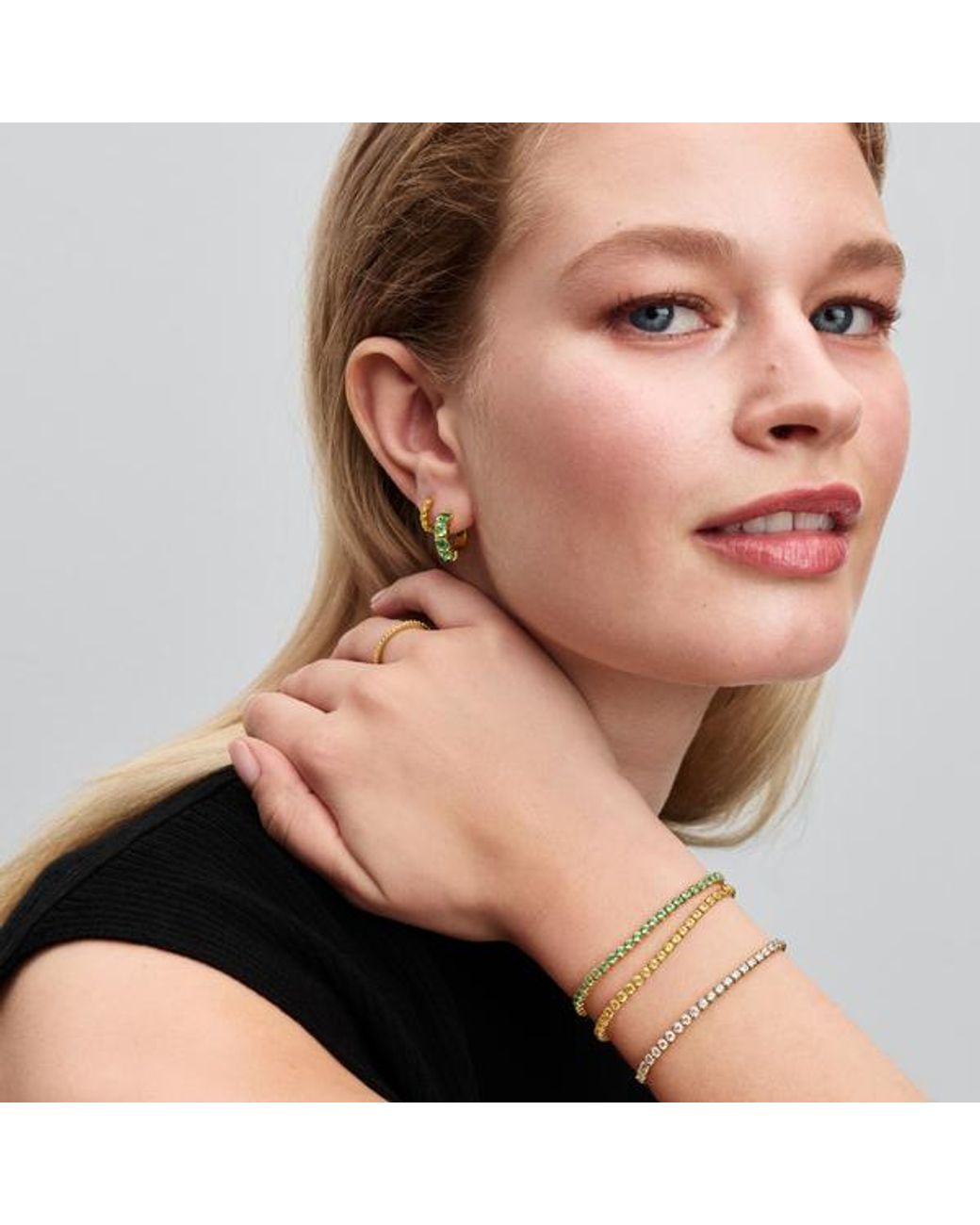 Pandora White Hoop Earrings