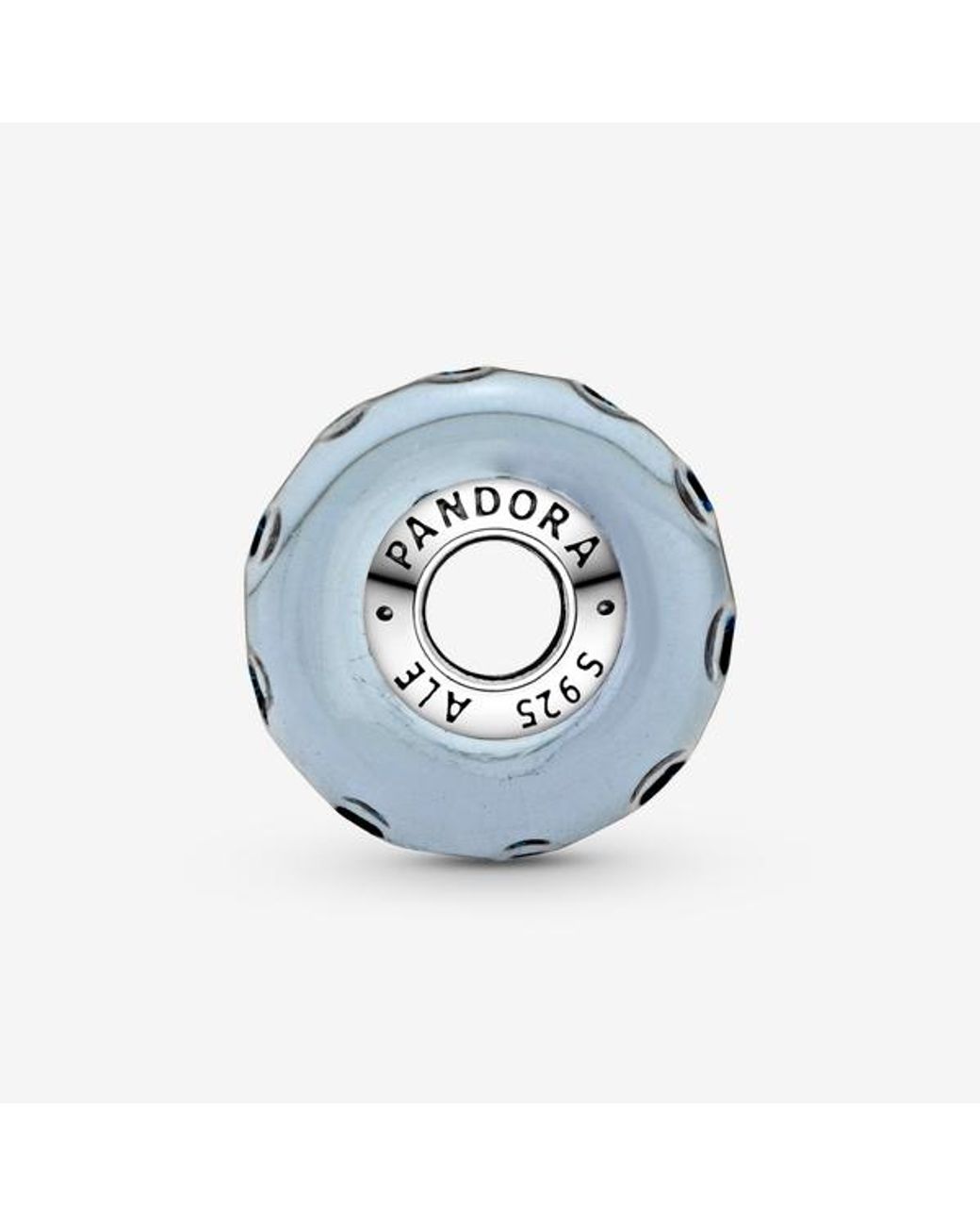 Pandora Blue Wavy Dark Murano Glass Ocean Charm