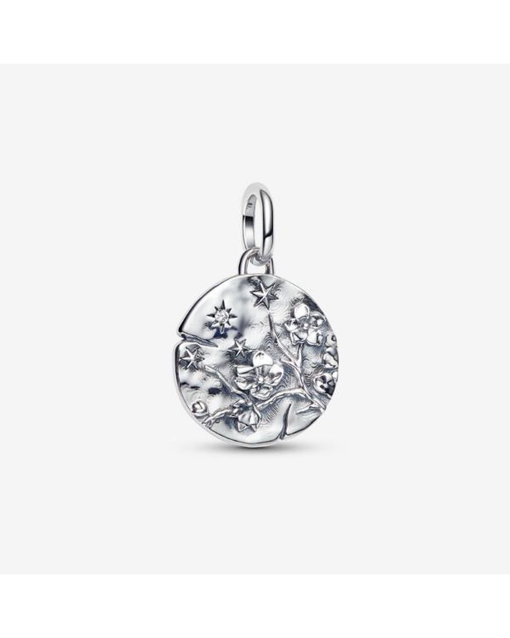 Pandora Metallic Cherry Blossom Medallion Charm
