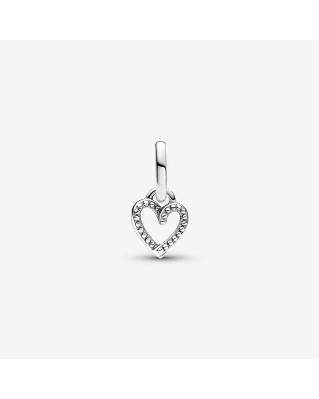 Pandora White Me Freehand Heart Mini Dangle Charm