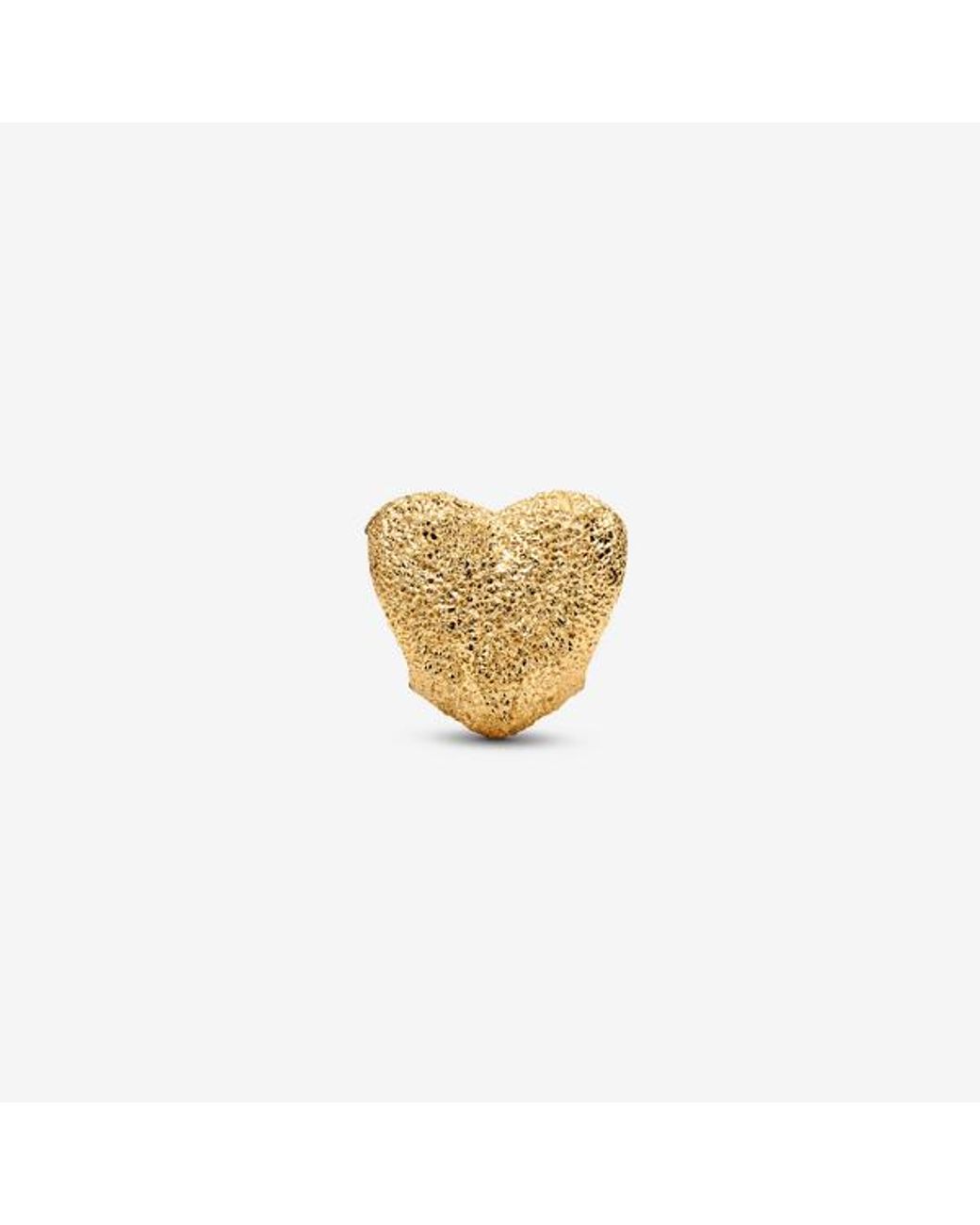 Pandora Metallic Textured Heart Mini Charm