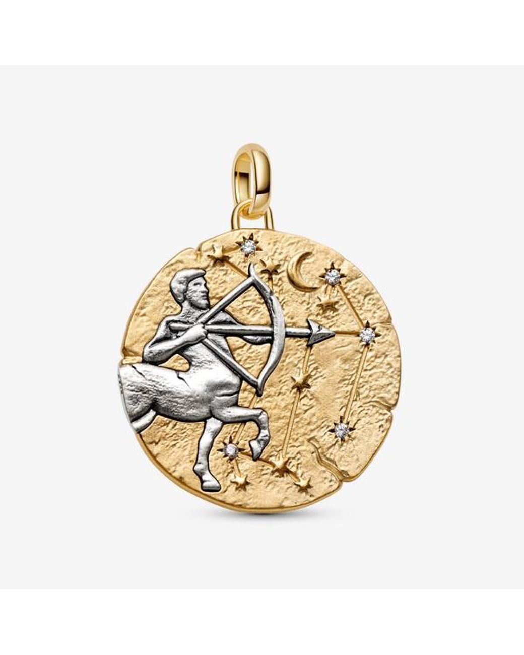 Pandora Metallic Sagittarius Zodiac Oversized Medallion Charm