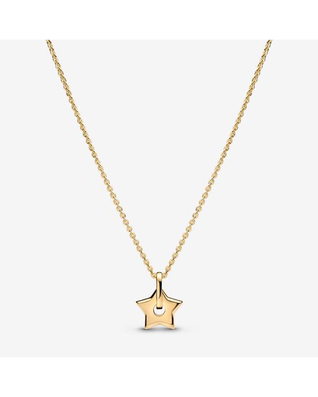 Pandora Metallic Talisman 14K Lab-Grown Diamond Pavé Star Pendant Necklace