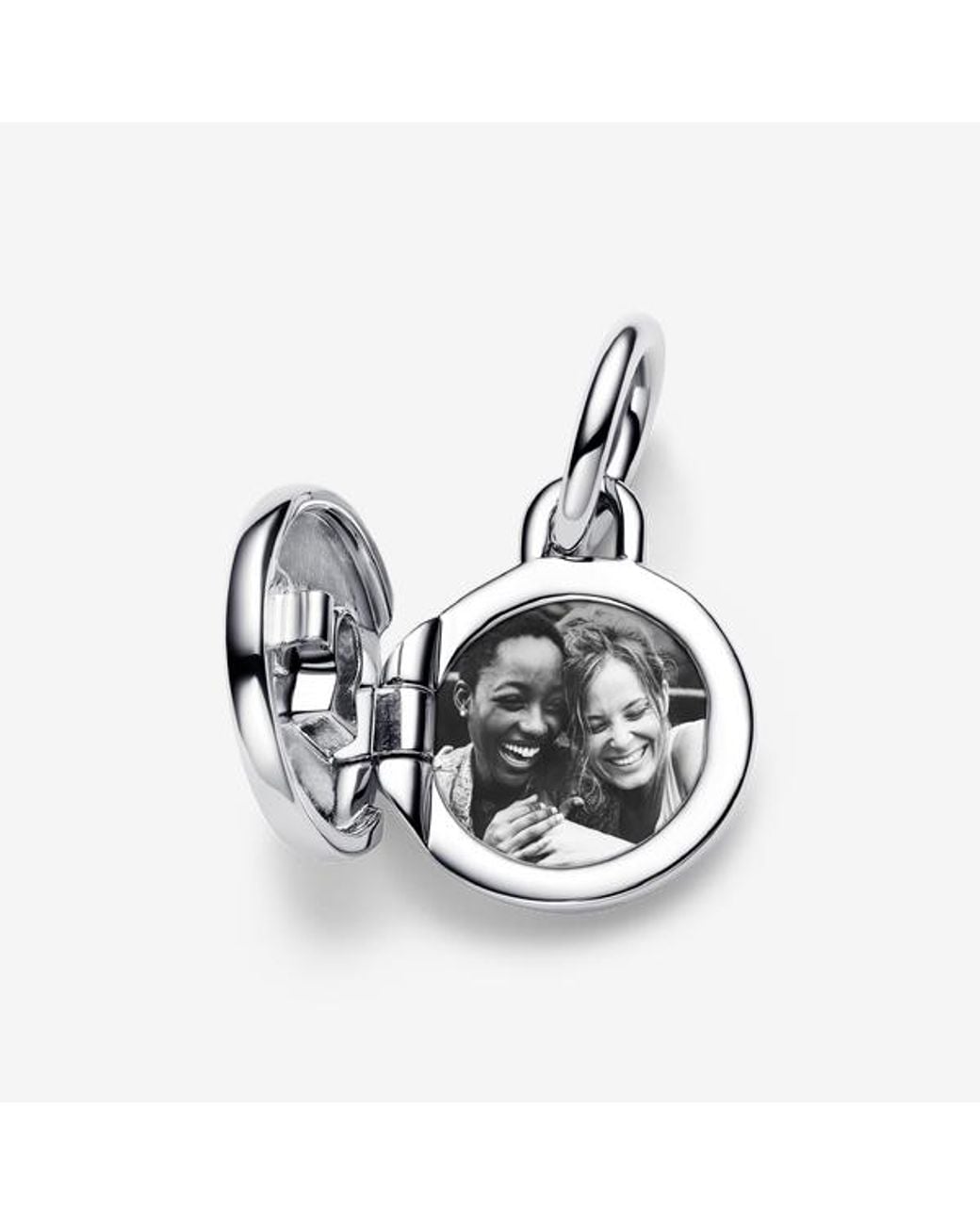 Pandora White Openable & Engravable Love Locket Dangle Charm