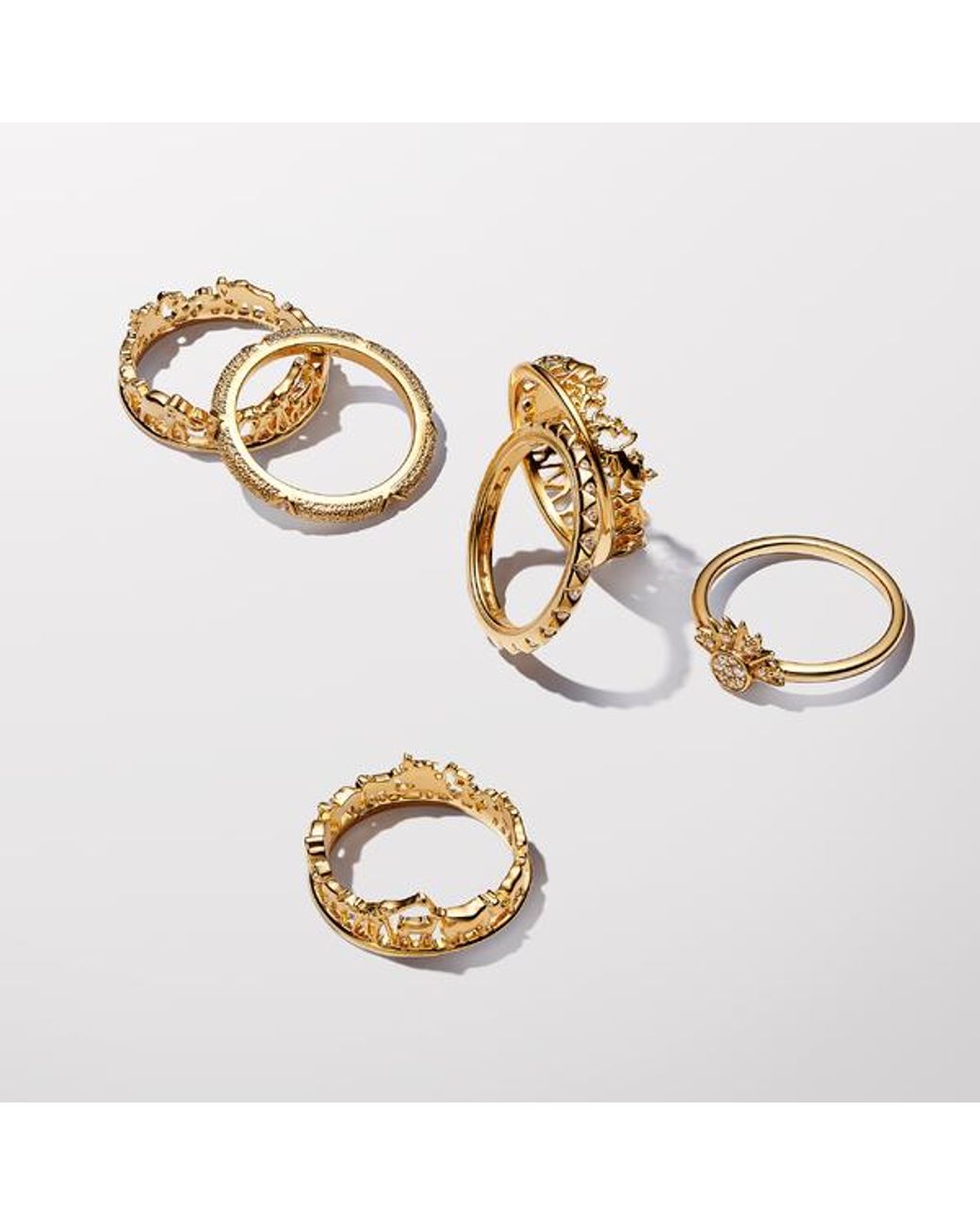 Pandora Metallic Me Texture & Stones Ring