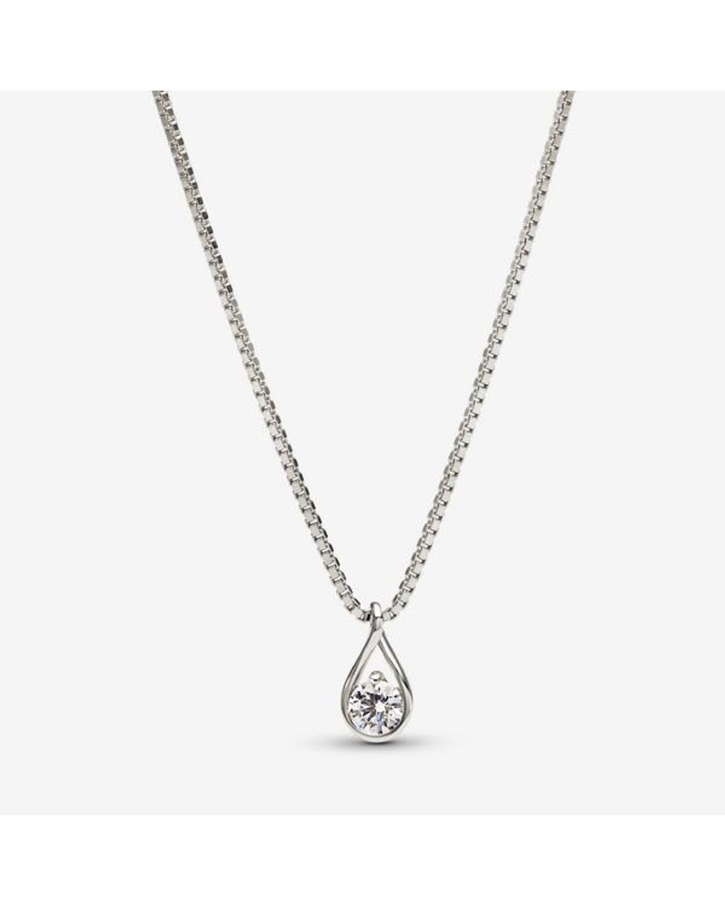 Pandora Metallic Brilliance Lab-created 0.25 Ct Tw Diamond Pendant & Necklace