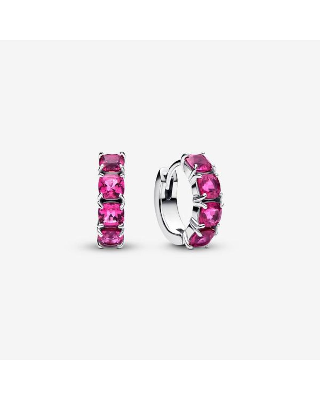Pandora Pink Hoop Earrings