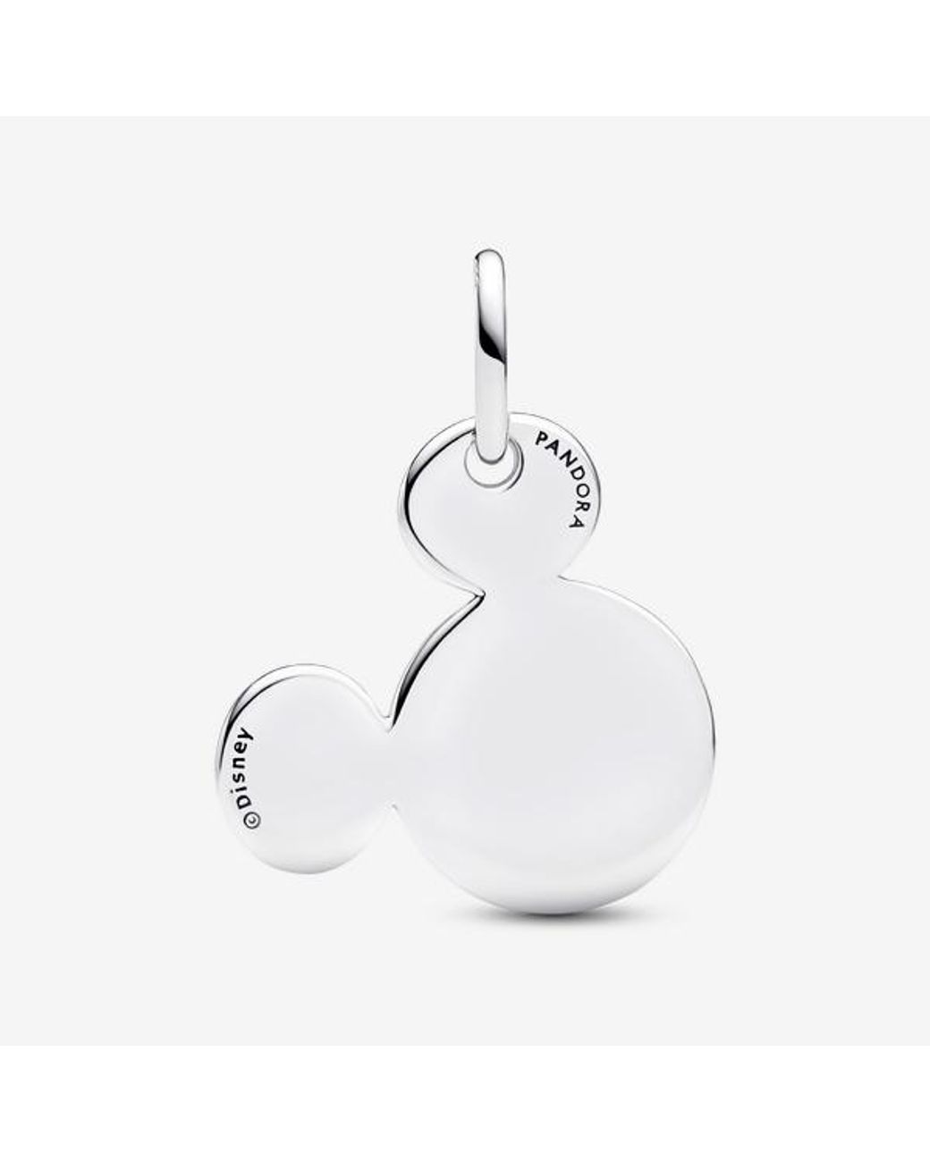Pandora White Disney Mickey Mouse Engravable Dangle Charm