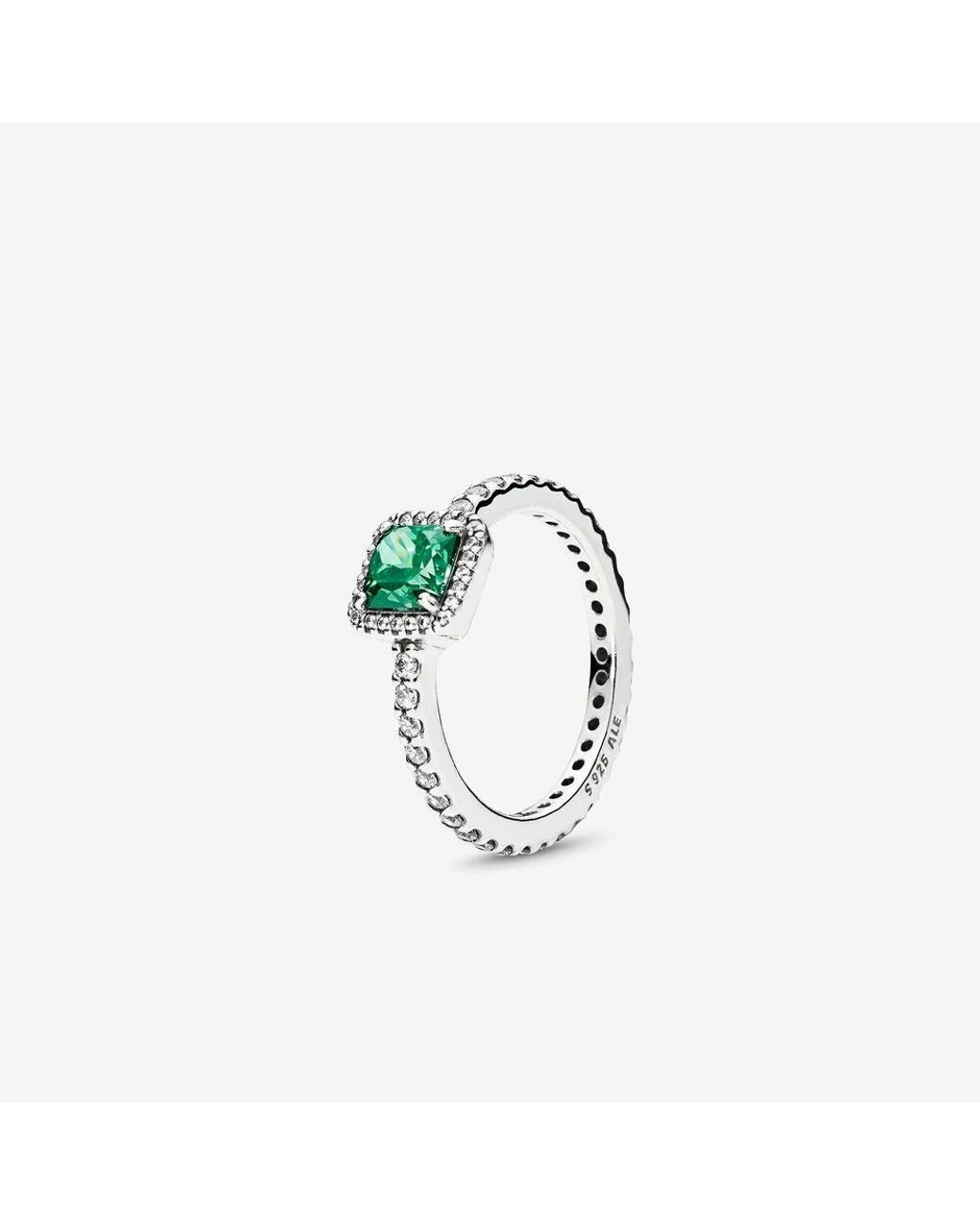 PANDORA Green Timeless Elegance Ring | Lyst UK